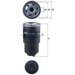 Kraftstofffilter MAHLE KC 584