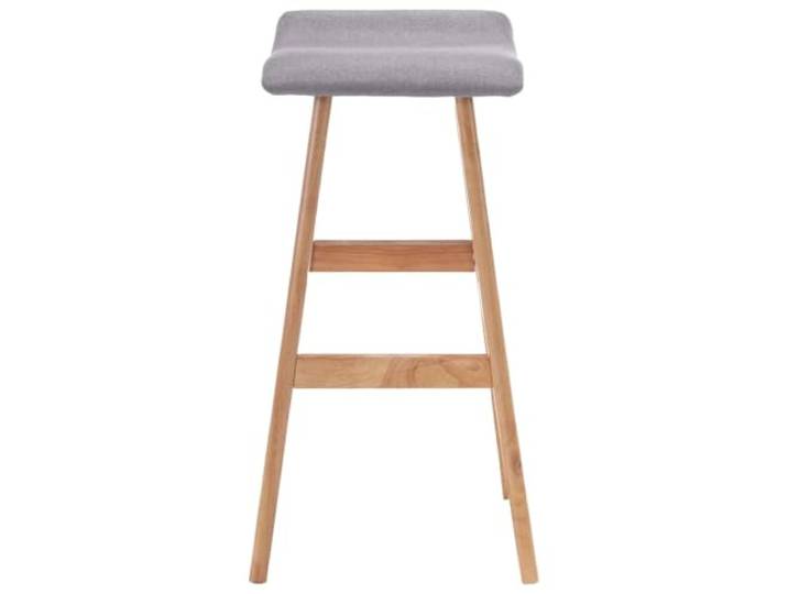 HKLGBVCR Barstuhl, hellgrau, Stoff, mit Fußstütze und Beinen aus Buchenholz Modernes Design, gepolsterter Sitz, weicher Stoff, Beine aus Buche, integrierte Fußstütze, einfache Montage, max. 110 kg