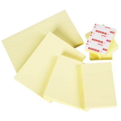 Kores Haftnotizen 'notes', 50 x 75 mm, blanko, gelb