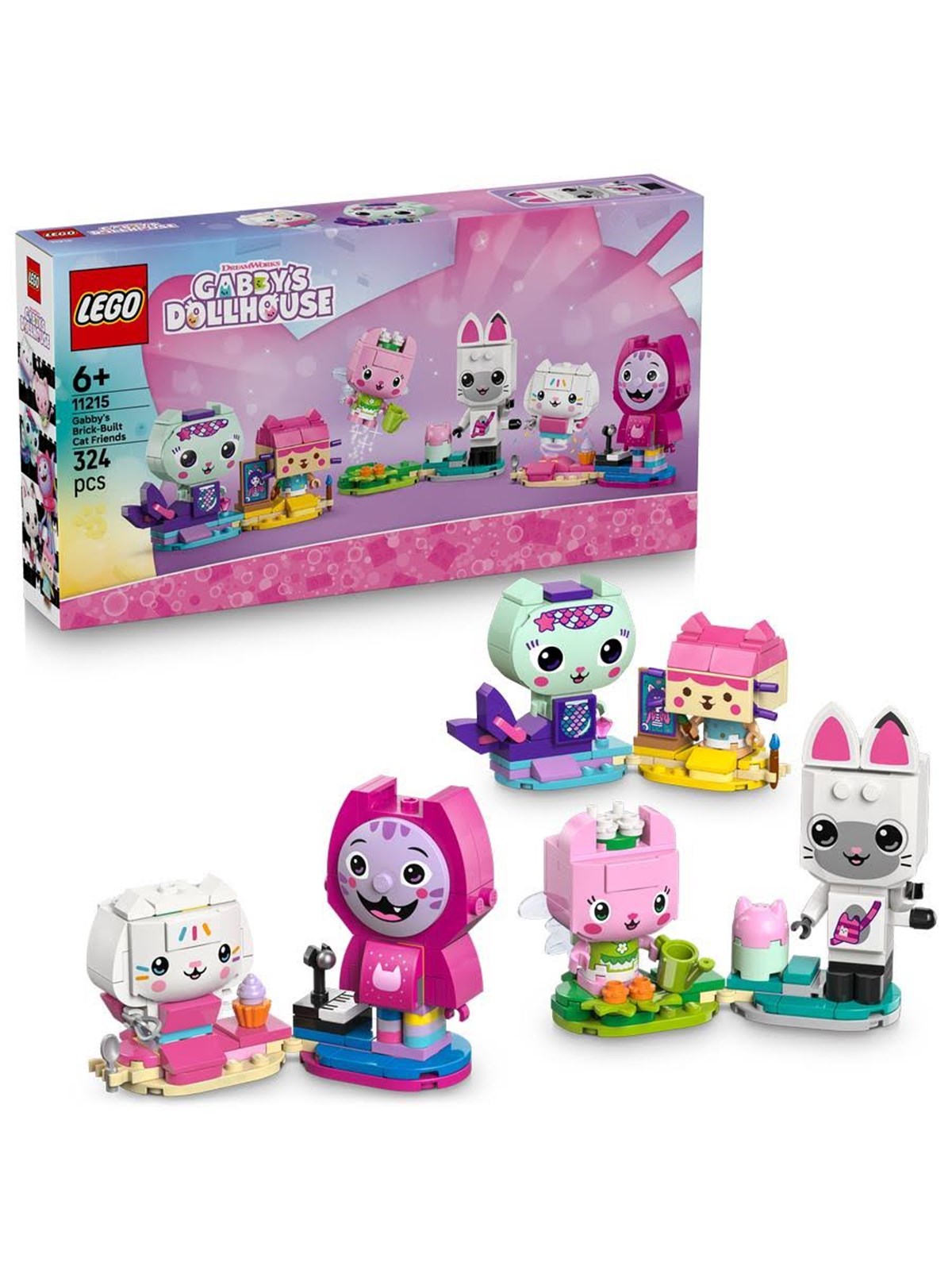 LEGO Gabby's Dollhouse 11215 Gabbys Katzenfreunde aus Steinen