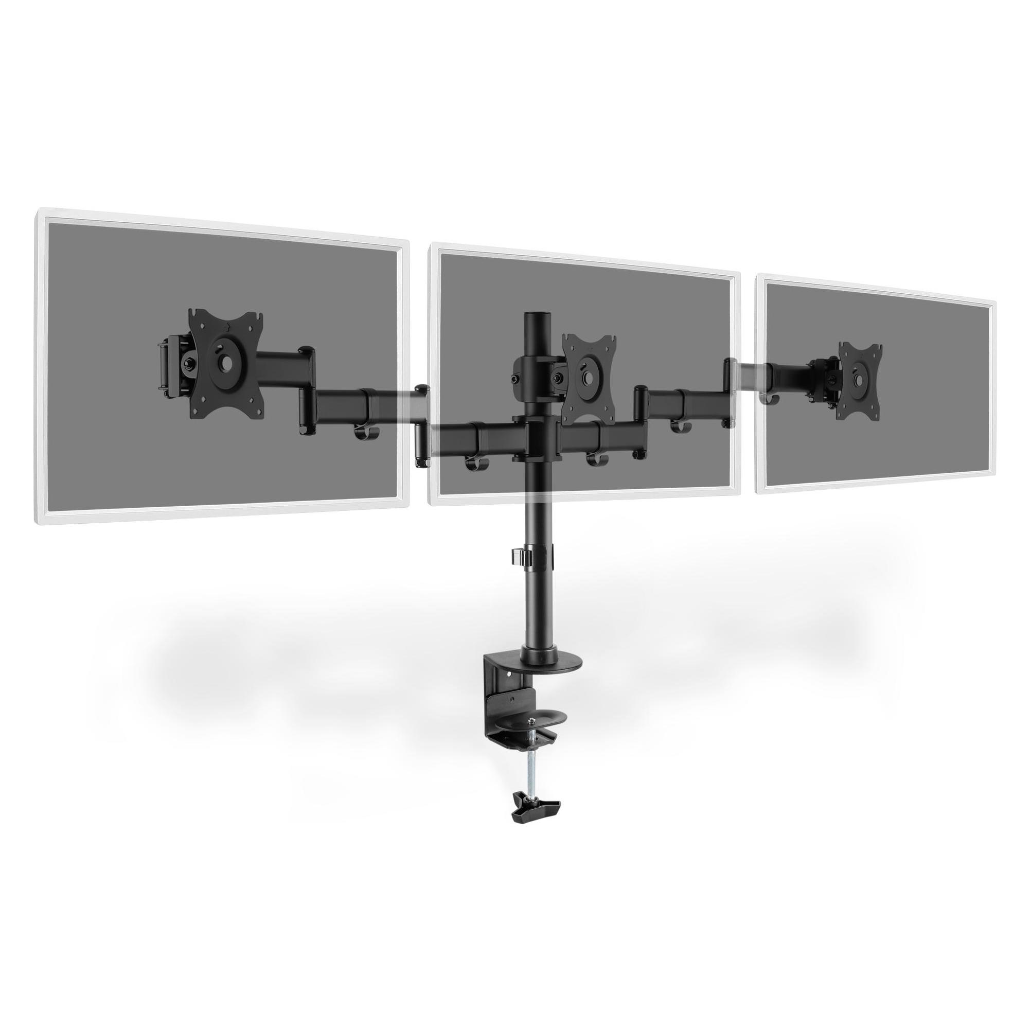 Digitus Dreifach Monitor Ständer mit Klemmbefestigung (Tisch, 27", 8 kg) (DA-90362)