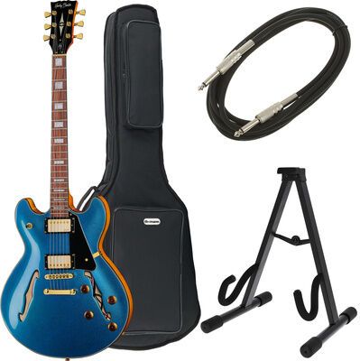 Harley Benton HB-35Plus Metallic Blue Bundle Metallic Blue