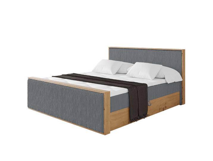 Boxbett LOLLI9-Z 140x200 cm Dunkelgrau - Tilia 90