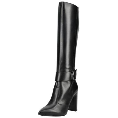 High-Heel-Stiefel NERO GIARDINI "Nero Giardini Stiefel Leder", Damen, Gr. 38, Leder, schwarz, Schuhe