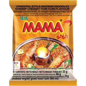 Mama Fertiggericht Shrimps Creamy Tom Yum Flavour, Nudelsuppe mit Garnelengeschmack, je 55g, 30 Stück