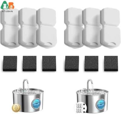 Uplifted Finds HOOISE 74oz Fountain Replacement Filters & Sponges Set 12 Pcs