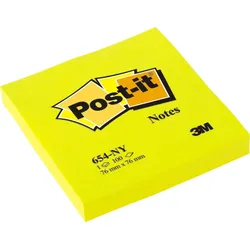 Post-it Haftnotizen 76x76mm neongelb Packung mit 6 Stück