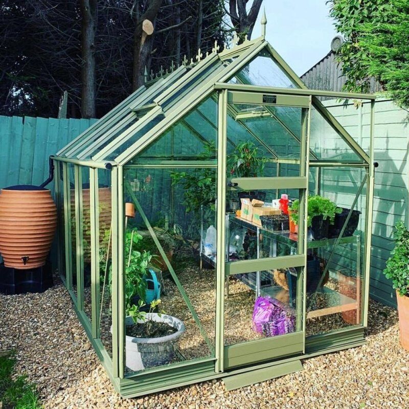 Elite Greenhouses Elite Craftsman 6x8 Greenhouse - Silver Plain Aluminium Finish