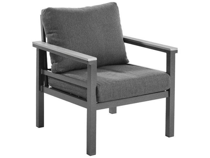 Loungesessel, Grau, 67x74x73 cm, Metall & Kunststoff, Eckig, Loungemöbel