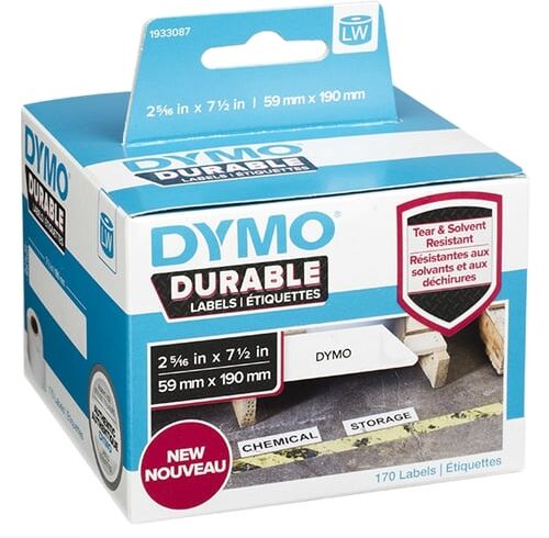 Dymo 1933087 Etiqueta de envio texto preto sobre branco 59x190mm