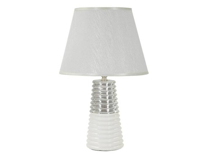 Tischleuchte Candela Weiß, Silberfarben B: 25 cm