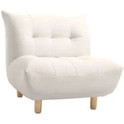Design-Sessel skandinavisch Naturfarben und Eiche YUMI