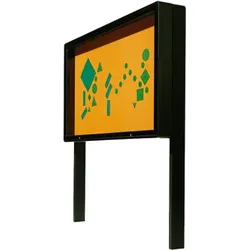 Aluvitrine Modell W8 mit Klettenstoff