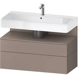 Duravit Collection One Waschtischunterbau, 1 Auszug und 1 Schublade, 990x470x590mm, Nische Basalt Matt, QA4395043430000, Farbe: Basalt Matt