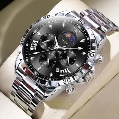 Uplifted Goods Mens Moon Phase Skeleton Watch With Luminous Hands b