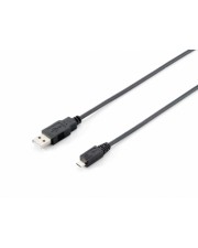 equip USB A/micro-USB B 2.0 1.8m A Micro-USB B Schwarz Kabel Mini Kables 1,8m (128523)