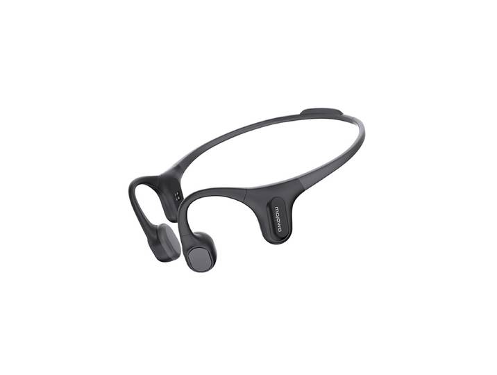Mojawa RunPlus Casque à conduction osseuse, écouteurs Bluetooth à oreilles ouvertes, lecteur MP3 32 Go, écouteurs de natation étanches IP68, basses profondes, maintien sûr pour course, salle de sport et usage quotidien, Noir