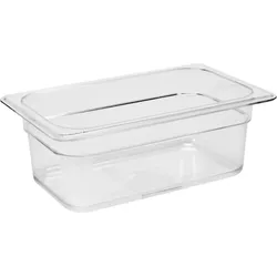 TRIZERATOP Bac gastro, bac de restauration en polycarbonate GN 1/4 profondeur 100 mm, 265 x 162 mm