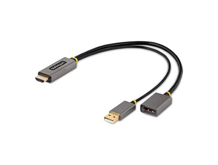 StarTech 30cm Actieve HDMI 2.0 naar DP 1.2 Kabel, 4K 60Hz, HDR, USB-voeding