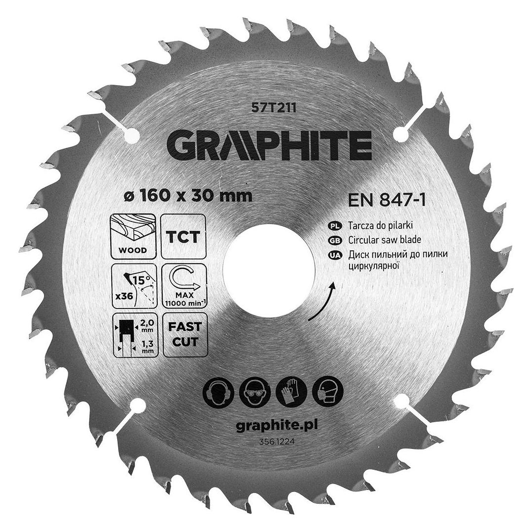 Graphite Sägeblatt, Widia, 160 x 30 mm, 36 Zähne (59942092)