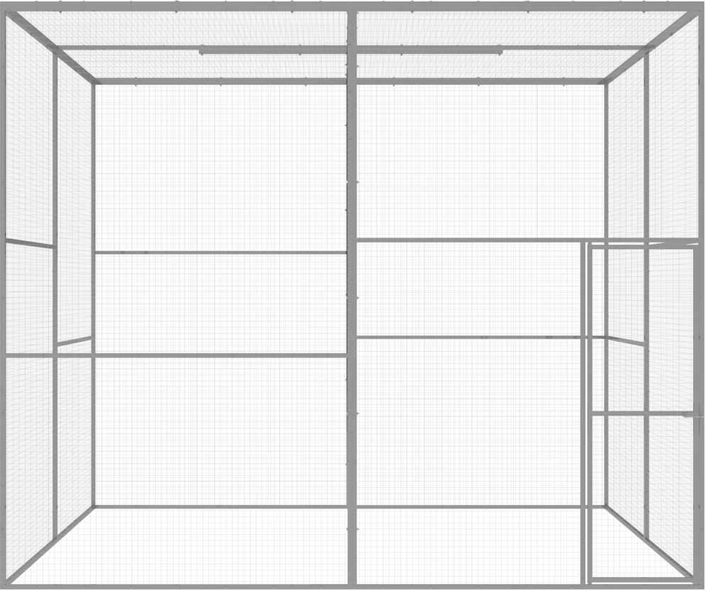 vidaXL Katzenkäfig 3x3x2,5 m Verzinkter Stahl