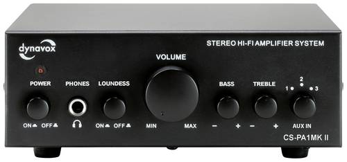 HiFi Verstärker - 2x60W - Kompakter HiFi-Verstärker - Bass- und Treble-Regler - Dynavox CS-PA1 MK II