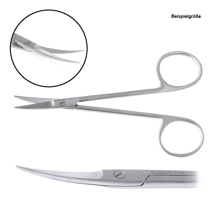 Zepf medical instruments GmbH Fadenschere / Irisschere, gebogen, fein, spitz / spitz, 12,0 cm 08-3401-12