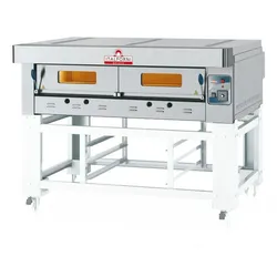 KBS Gastrotechnik KBS Gas Pizzaofen für 12 Pizzen ø30cm 24 kW 1600 x1420 x520 mm Schamottstein