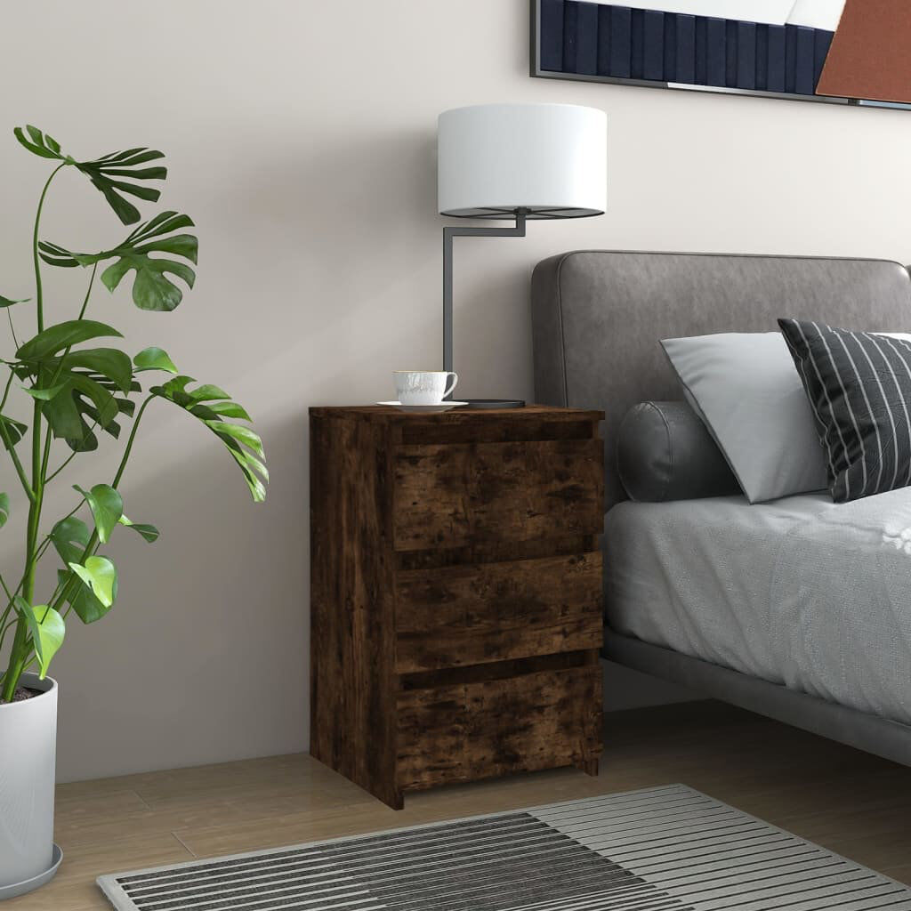 Borough Wharf Cowlic Bed Cabinet 40x35x62.5 cm Engineered Wood Brown 62.5cm H X 40cm W X 35cm D