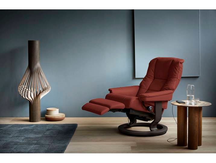 Relaxsessel, 88x102x76 cm, Leder & Microfaser, Rot, Elektrisch Verstellbar, Klassisch, Stressless