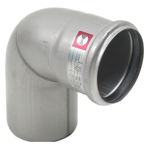 Blücher bøjn.87.5gr.75mm - m.O-ring RF AISI 304.Alm RF stål (820.090.075)