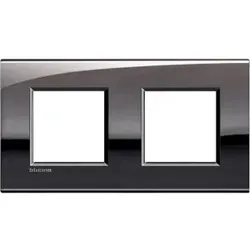 Bticino LNE4802M2PT Abdeckrahmen Light Air Europe: 2-fach, 2 + 2 Module, Farbe: Zinn