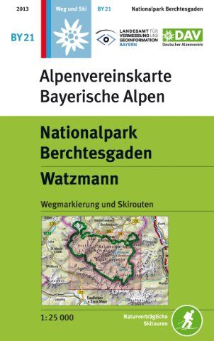 Landesamt für Vermessung und Geoinformation Bayern - Nationalpark Berchtesgaden, Watzmann: Wegmarkierungen - Topographische Karte 1:25000 - Preis vom 09.10.2026 07:28:09 h