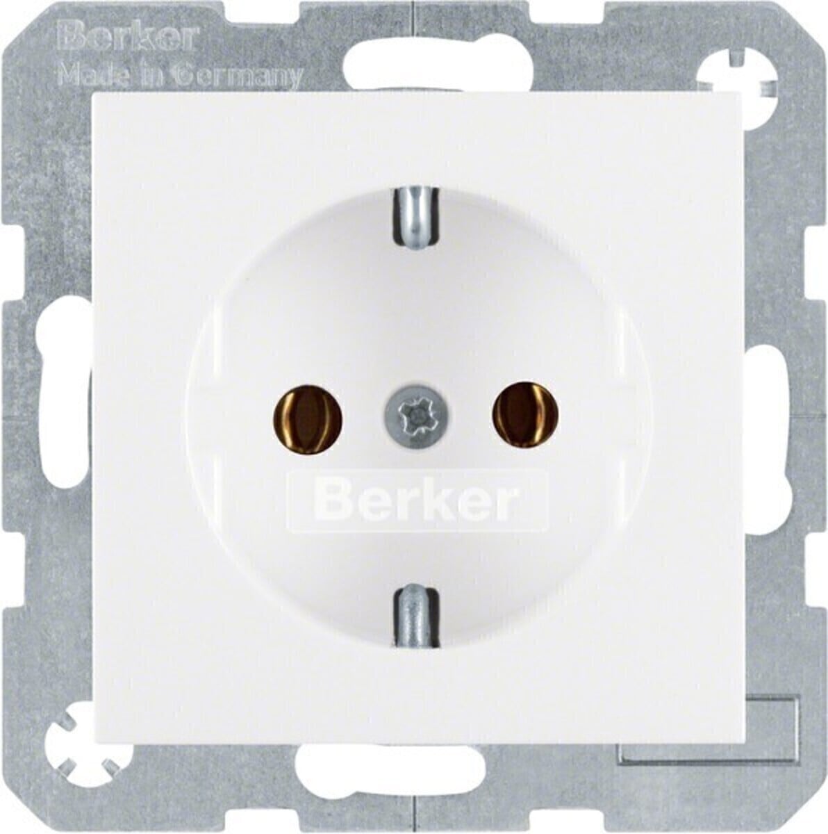 Berker Schuko stopcontact model 41438989 polarwit glanzend