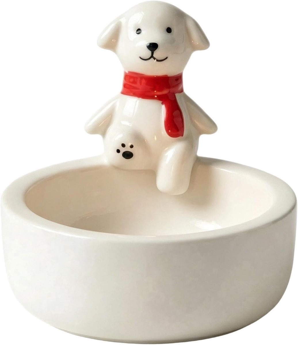 Kandelaar Set met Charmant Puppy Ontwerp voor Sfeervolle Verlichting, Tealight, 10,6 cm