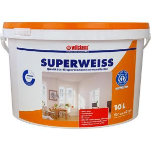Wilckens Wandfarbe Superweiß, weiß, Dispersionsfarbe, matt, 10 Liter
