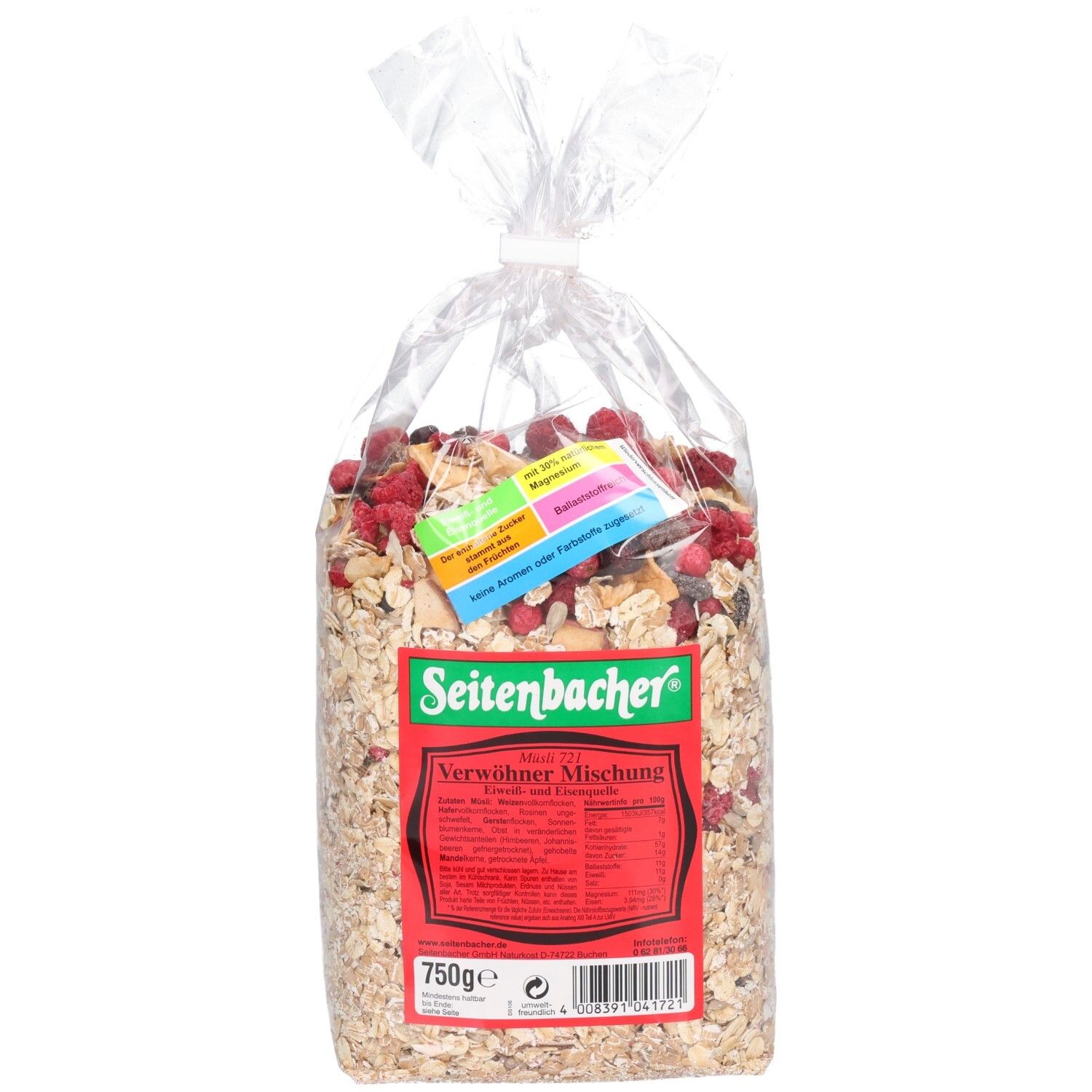 Seitenbacher Sb.-Verwöhner-Mischung 750 g Müsli