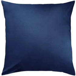 Traumschlaf Uni Mako-Satin Kissenbezüge 40x40 cm | marine - blau