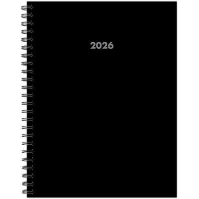 Basic Black 2026 6.5 X 8.5 Weekly Monthly Softcover Planner