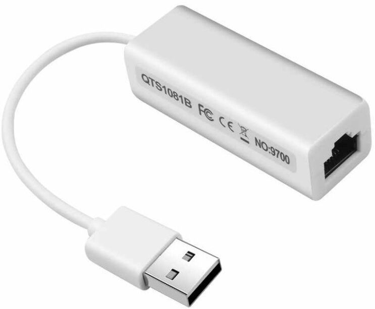 Adaptateur USB 2.0 mâle vers réseau Ethernet RJ45 Carte réseau 10/100 Mb Convertisseur