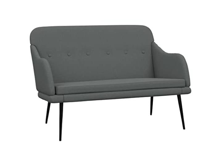 Makastle Sitzbank Dunkelgrau 110x76x80 cm Stoff