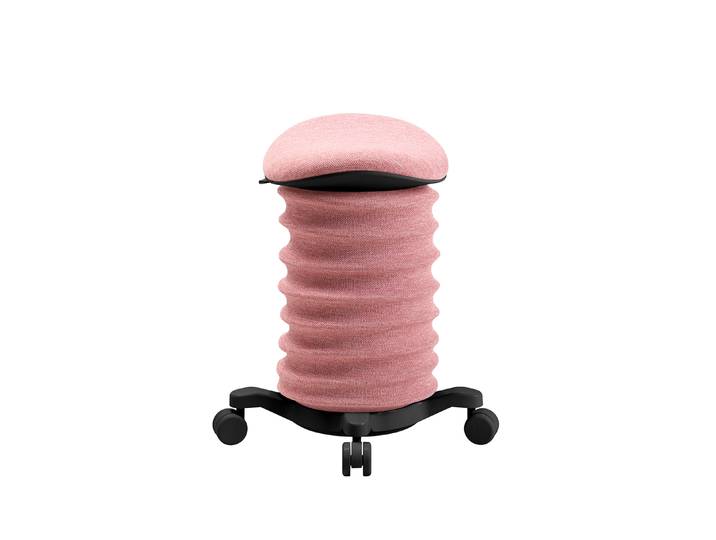 Bürohocker Topstar Sitness 4D Rosa/Schwarz, Hartbodenrollen, Dynamisches Sitzen - optimal für gesundes Sitzen