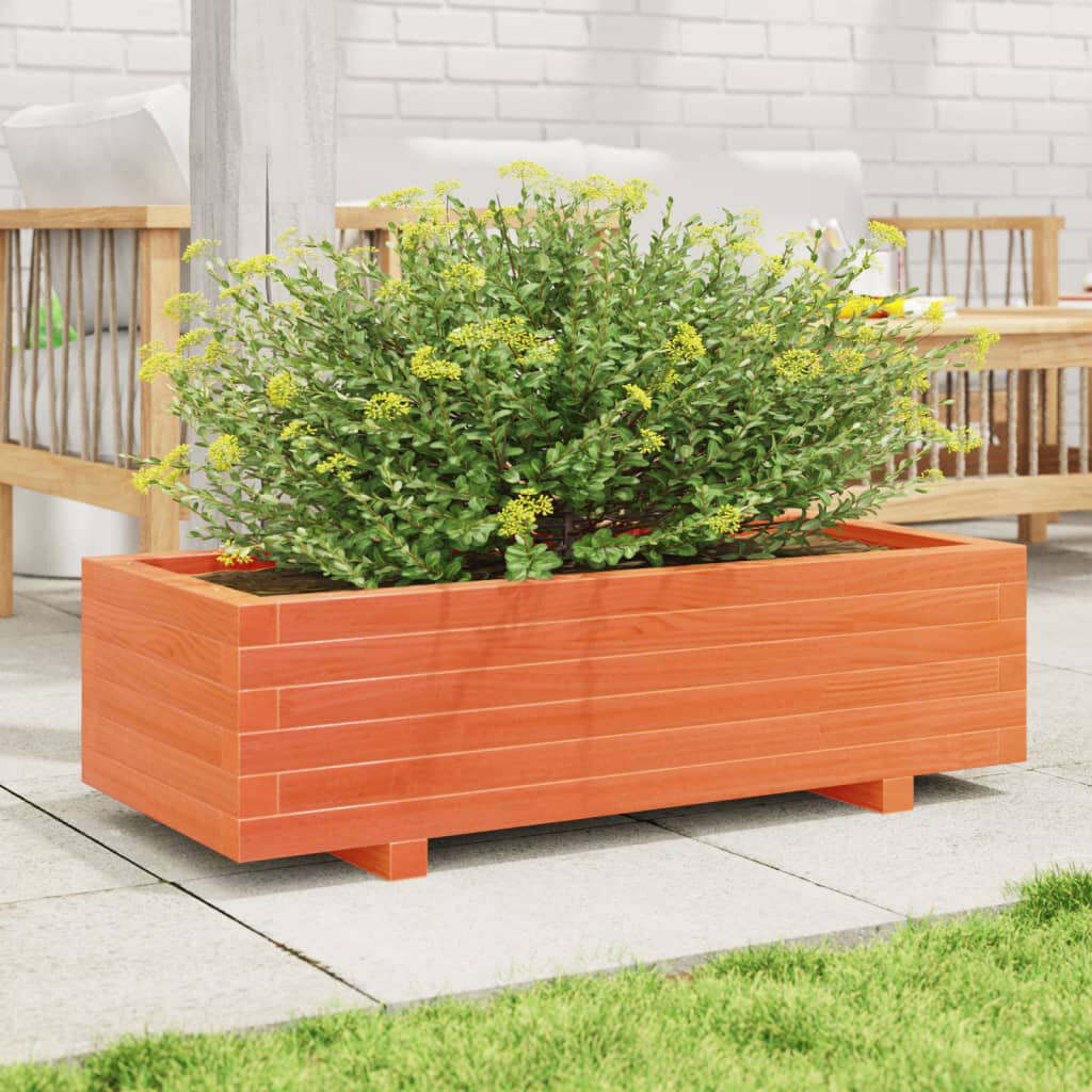 Brayden Studio Bhavika Outdoor Planter Box Black 10.43" H x 35.43" W x 15.75" D