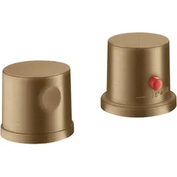 hansgrohe AXOR Uno 2-Loch Wannenrandarmatur, Thermostat, 2 Verbraucher, 38480140, Farbe: Brushed Bronze