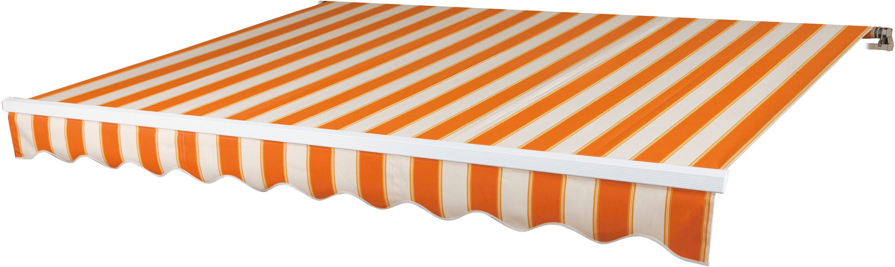 Gelenkarmmarkise SPETTMANN "BASIS", orange (orange, natur), B:250cm, Polyester, Markisen, Gelenkarmmarkise, Breite/Ausfall: 250/200 cm