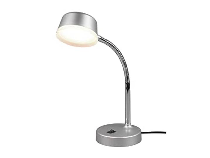 Reality Leuchten LED Tischleuchte Kiko R52501187, Kunststoff titanfarbig, inkl. 4.5 Watt LED