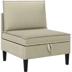vidaXL, Sofa + Bettsofa, Wohnzimmergarnitur 5 Stk. Sand Stoff (Polstergruppe)