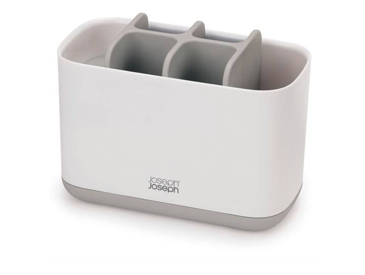 Zahnbecher Joseph Joseph Grau/Weiss Kunststoff 12.6 cm - Farbe: weiss/grau - Material: ABS Kunststoff