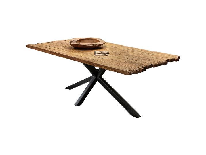Esstisch Loris Recyceltes Teak massiv natur Massivholz B 200 T 100 cm