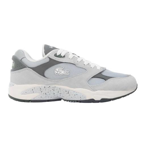 Lacoste Heren Storm 96 Vintage Leren Trainers (Grijs)